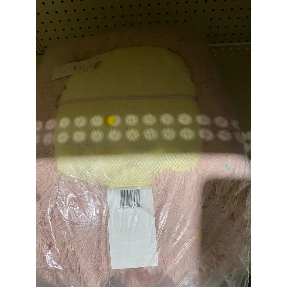 Pet Napper Donut Fluffy Relaxing Comfortable Dog Bed Blush Size S NEW